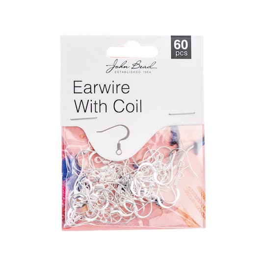 John Bead Must Have Findings 18mm Earwire with Coil